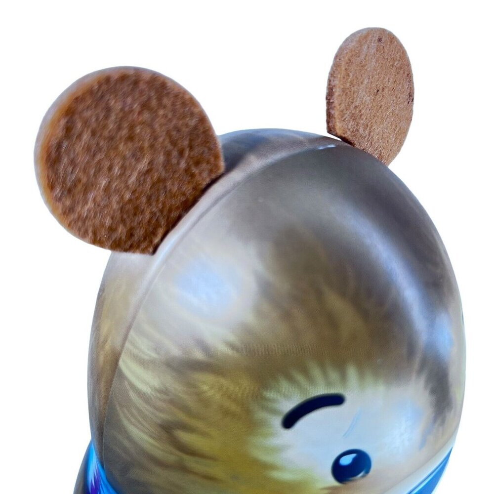 Teddy Bear Tin 10" Tall Felt Ears Decorative Candy Box Metal Gift Container - Picture 6 of 8